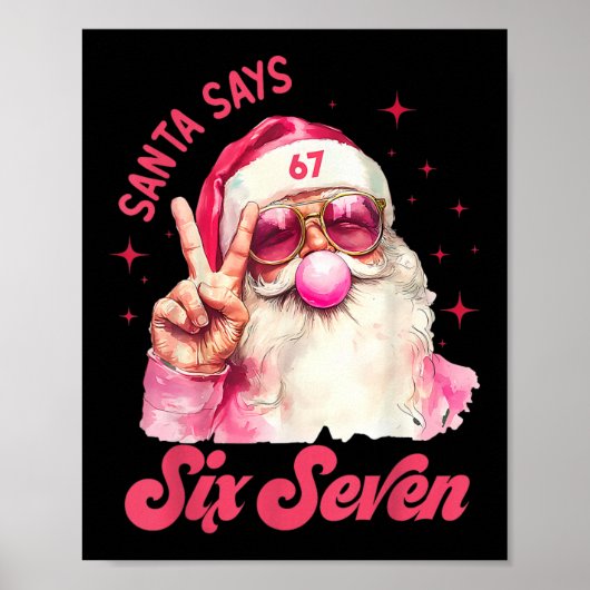 67 Meme Grappige Zes Zeven Kerstmis 6-7 Meme Kerst Poster (Voorkant)