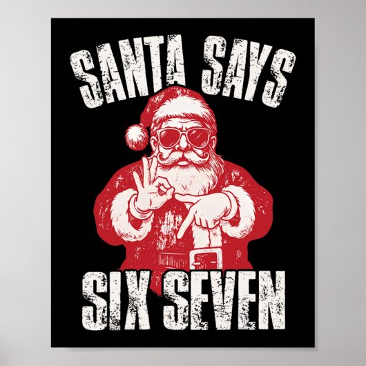 67 Meme Grappige Zes Zeven Kerstmis 6-7 Meme Kerst Poster (Voorkant)