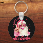 67 Meme Grappige Zes Zeven Kerstmis 6-7 Meme Kerst Sleutelhanger (Voorkant)