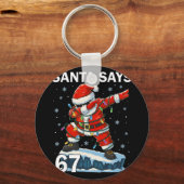 67 Meme Grappige Zes Zeven Kerstmis 6-7 Meme Kerst Sleutelhanger (Voorkant)