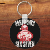67 Meme Grappige Zes Zeven Kerstmis 6-7 Meme Kerst Sleutelhanger (Voorkant)
