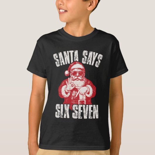 67 Meme Grappige Zes Zeven Kerstmis 6-7 Meme Kerst T-shirt (Voorkant)