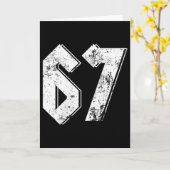67 Meme Grappige Zes Zeven Meme 6 7 Kaart (Gele Bloem)