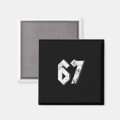 67 Meme Grappige Zes Zeven Meme 6 7 Magneet (Voorkant / Achterkant)