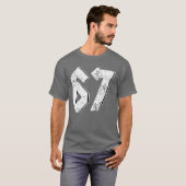 67 Meme Grappige Zes Zeven Meme 6 7 T-shirt (Voorkant volledig)