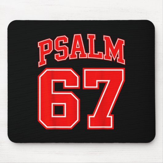 67 Meme Grappige Zes Zeven Psalm 67 6-7 Meme Muismat (Voorkant)