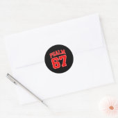 67 Meme Grappige Zes Zeven Psalm 67 6-7 Meme Ronde Sticker (Envelop)