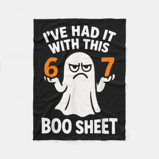 67 Meme Halloween Costume 6 7 Funny Boo Sheet Six  Fleece Deken (Voorkant)