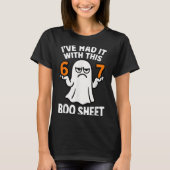67 Meme Halloween Costume 6 7 Funny Boo Sheet Six T-shirt (Voorkant)