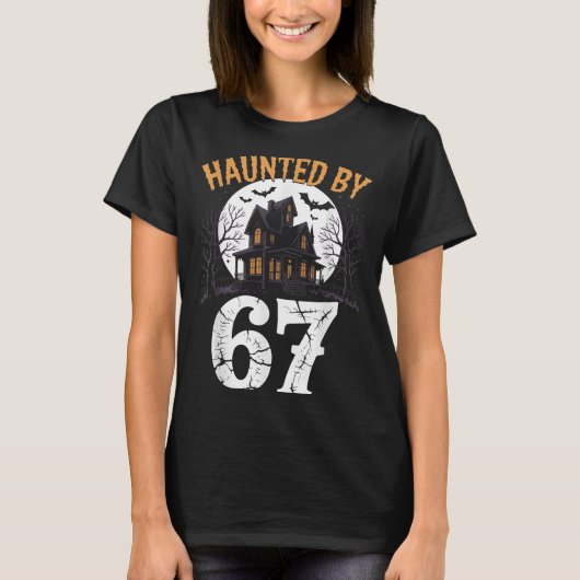 67 Meme Halloween Costume Brainrot Haunted 6 7 Six T-shirt (Voorkant)