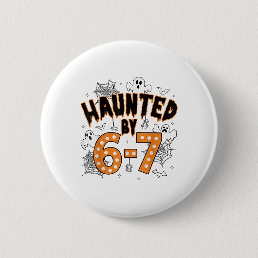 67 Meme Halloween Haunted- Funny Ghost And Pumpkin Ronde Button 5,7 Cm (Voorkant)