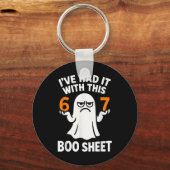 67 Meme Halloween Kostuum 6 7 Grappige Boo Sheet Z Sleutelhanger (Voorkant)