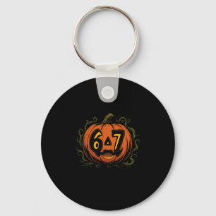 67 Meme Halloween Pompoen - Six Seven Gen Alpha Z Sleutelhanger