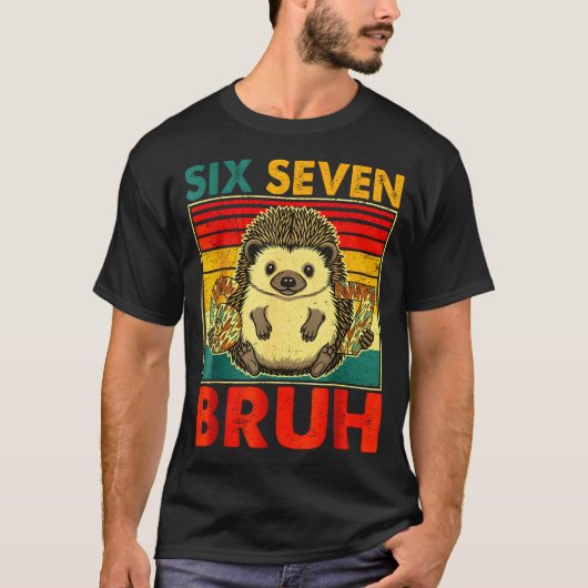 67 Meme Hedgehog Funny Six Seven Bruh Hedgehog For T-shirt (Voorkant)