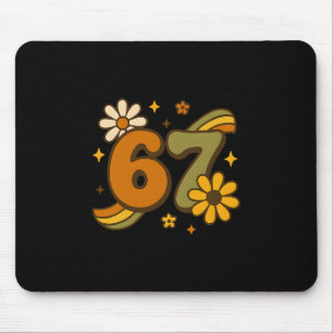 67 Meme Herfst Autumn Groovy Retro 70s Zes Zeven B Muismat