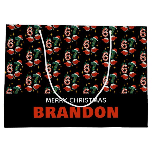 67 Meme Holiday Name Groot Cadeauzakje (Achterkant)