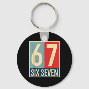 67 Meme Hoop Poster Stijl Sleutelhanger