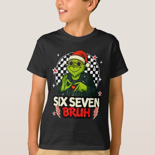 67 Meme Humor 6-7 Funny Six Seven Christmas  T-shirt (Voorkant)