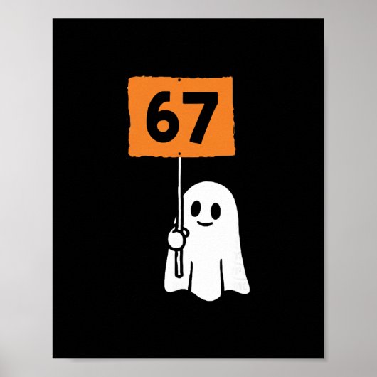67 Meme Humor 6-7 Funny Six Seven Halloween Poster (Voorkant)