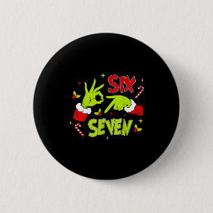 67 Meme Humor 6-7 Grappig Kerstmis Zes Zeven Chris Ronde Button 5,7 Cm