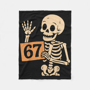 67 Meme Humor 6-7 Grappig Skelet Zes Zeven Hallowe Fleece Deken