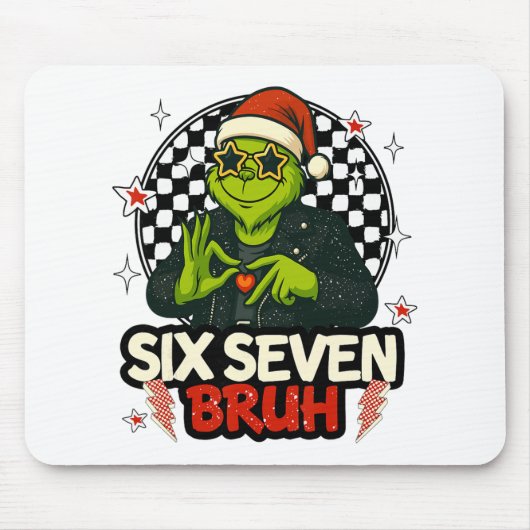 67 Meme Humor 6-7 Grappig Zes Zeven Kerstmis Muismat (Voorkant)
