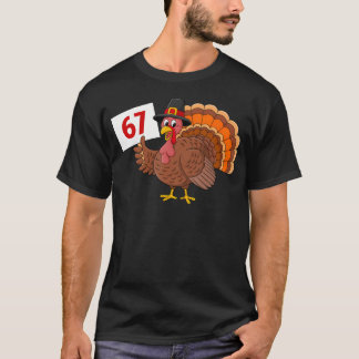67 Meme Humor 6-7 Grappige Kalkoen voor Thanksgivi T-shirt