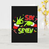 67 Meme Humor 6 7 Grappige Zes Zeven Kerst Kaart (Gele Bloem)