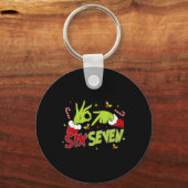 67 Meme humor 6-7 Grappige zes zeven Kerstmis Sleutelhanger (Voorkant)