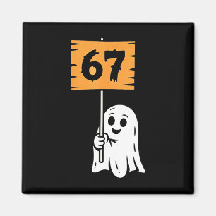 67 Meme Humor 6-7 Zes Zeven Halloween  Magneet