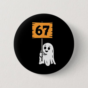 67 Meme Humor 6-7 Zes Zeven Halloween  Ronde Button 5,7 Cm
