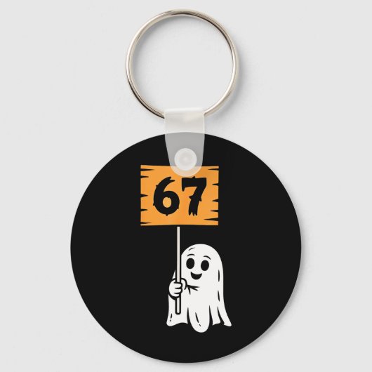 67 Meme Humor 6-7 Zes Zeven Halloween Sleutelhanger (Voorkant)