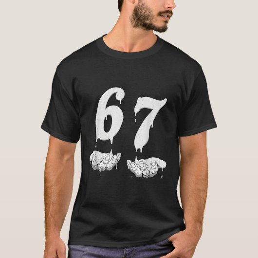 67 Meme Humor Nummer 6 7 T-shirt (Voorkant)