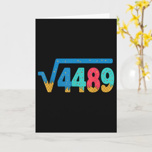 67 Meme Ice Cream Drip Square Root 4489 Slang Math Kaart (Gele Bloem)