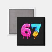 67 Meme Ijs Drip Grappig Zes Zeven Gen Alpha S Magneet (Voorkant / Achterkant)