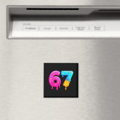 67 Meme Ijs Drip Grappig Zes Zeven Gen Alpha S Magneet (Insitu (Vaatwasser))