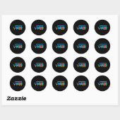 67 Meme Ijs Drip Vierkantswortel 4489 Slang Wiskun Ronde Sticker (Vel)