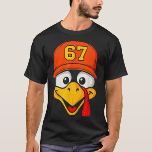 67 Meme Kalkoen Gezicht Zes Zeven Dankdag 6 7 Mann T-shirt