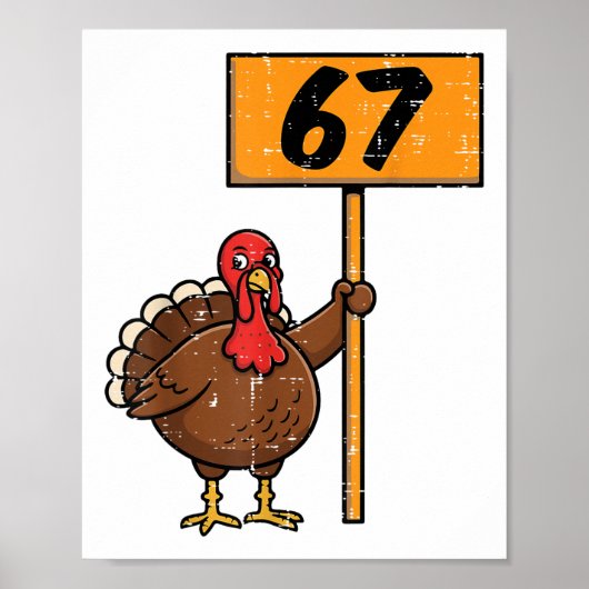 67 Meme Kalkoen Grappige Thanksgiving 6 7 Jongens  Poster (Voorkant)