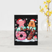 67 Meme Kawaii Axolotl Capybara Christmas Ice Crea Kaart (Gele Bloem)