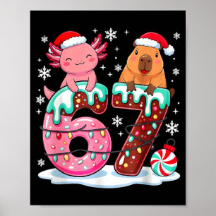 67 Meme Kawaii Axolotl Capybara Kerst Ijs Crea Poster