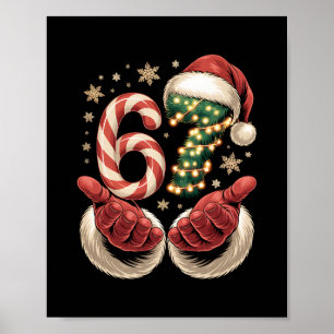 67 Meme Kerst Grappig 6 7 Gen Alpha Slang Sinterkl Poster