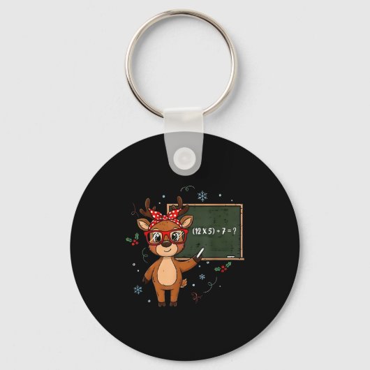 67 Meme Kerst Rendier Grappig 6 7 Leraar Mannen W Sleutelhanger (Voorkant)
