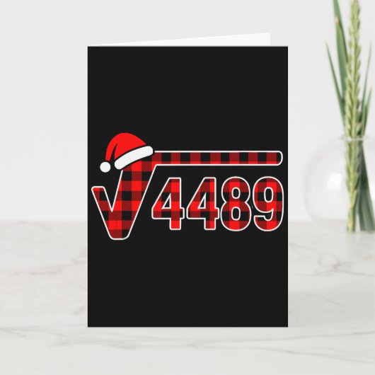 67 Meme Kerst Vierkantswortel 4489 Zes Zeven Wisku Kaart (Voorkant)