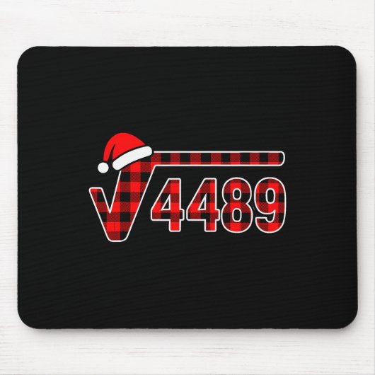 67 Meme Kerst Vierkantswortel 4489 Zes Zeven Wisku Muismat (Voorkant)