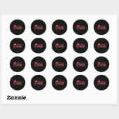 67 Meme Kerst Vierkantswortel 4489 Zes Zeven Wisku Ronde Sticker (Vel)