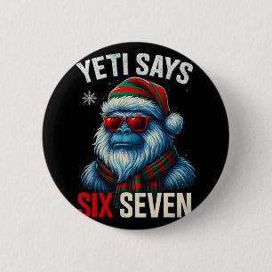 67 Meme Kerstmis Bigfoot Grappige Yeti Zegt Zes Ze Ronde Button 5,7 Cm