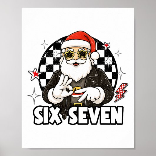 67 Meme Kerstmis Zes Zeven Kerstman 6 7 Kerstdag M Poster (Voorkant)