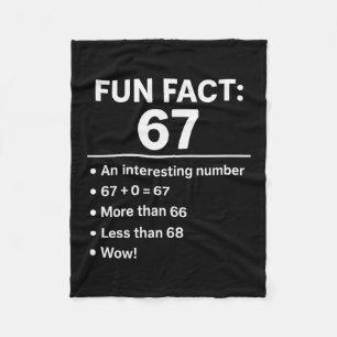 67 Meme Leuk Feit - Six Seven Gen Alpha Z Grappig Fleece Deken