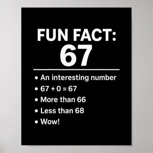 67 Meme Leuk Feit - Six Seven Gen Alpha Z Grappige Poster (Voorkant)